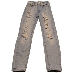 Aeropostale ripped distressed light jeans size 000R